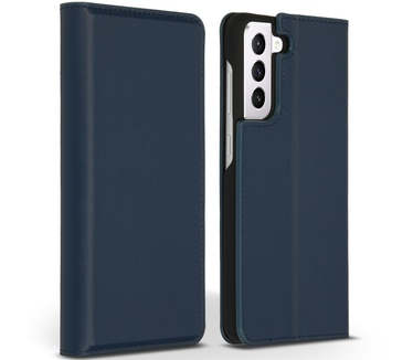 Accezz Premium Leather Slim Bookcase Samsung Galaxy S21 FE - Donkerblauw