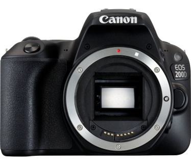 Canon EOS 200D + 18-55mm DC III + 100EG tas + 16GB SDHC Zwart