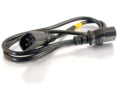 CablesToGo 1,2 m 16AWG 250 Volt voeding-verlengkabel (IEC320 C13- IEC320 C14)
