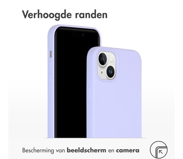 Accezz Liquid Silicone Backcover iPhone 15 Plus - Paars