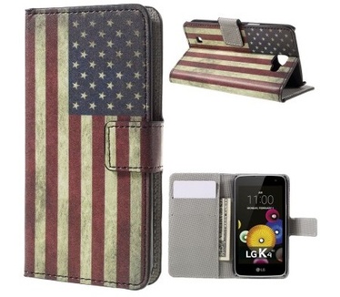 qMust LG K4 Wallet Case - hoesje met stand - USA