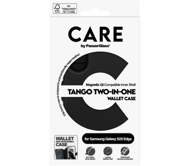 PanzerGlass CARE by PanzerGlass® Feature Case Tango Two-in-One Wallet w. Qi-Compatible Samsung S25 Edge