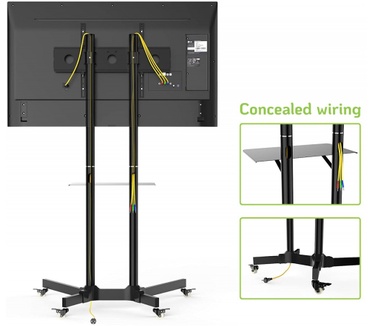 Techly Floor Trolley with Shelf Support LCD / LED / Plasma 30-65" ICA-TR6