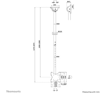 Neomounts Neomounts TV plafondsteun