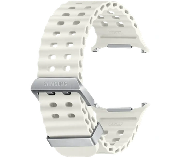 Samsung Galaxy Watch Ultra Marine Rubberen Band Wit