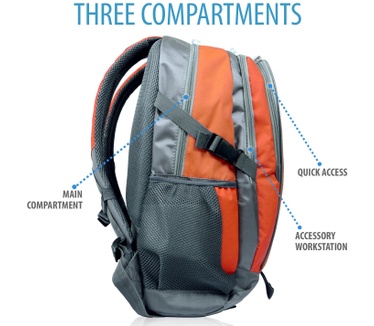 V7 Odyssey Laptop Backpack 15.6" orange