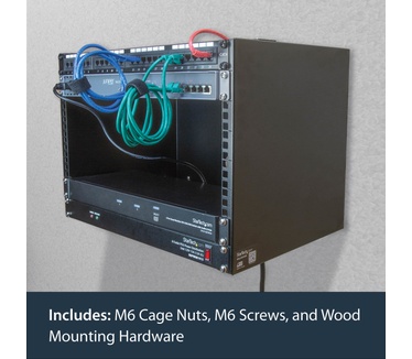 Startech.com Wand monteerbaar rack voor 12"/30 cm apparatuur wandkast massief staal 8U