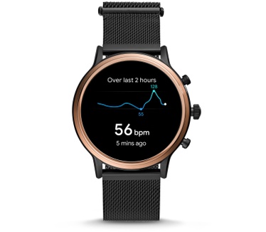 Fossil Gen 5 Julianna HR Black Stainless Steel Rosé Goud (Zwart)