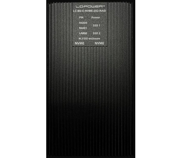 LC-Power LC-M2-C-NVMe-2X2-RAID Zwart