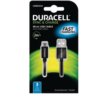 Duracell 2m USB - microUSB