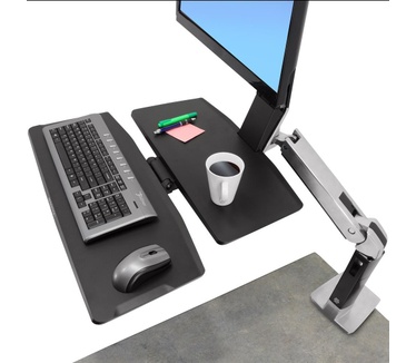 Ergotron WorkFit-A Single LD with Worksurface+ - Stand ( lade,