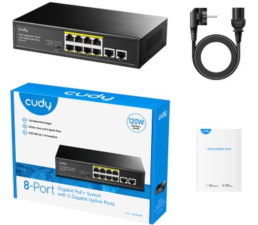 Cudy 8-Port Gigabit PoE+ Switch with 2 Gigabit Uplink Ports