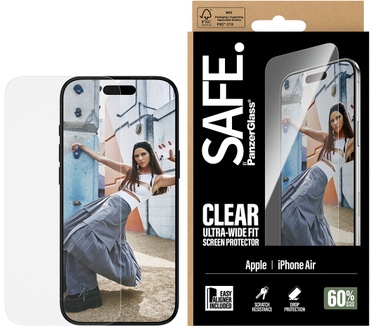 PanzerGlass SAFE. by PanzerGlass® Screen Protector iPhone Air | Ultra-Wide Fit w. EasyAligner