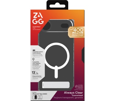 Zagg Crystal Palace Snap Kickstand (Button Cover) (iPhone 17) Transparant