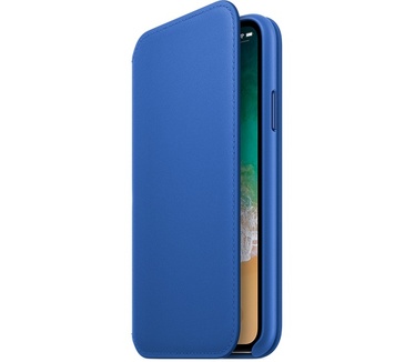 Apple iPhone X Leather Folio - Electric Blue