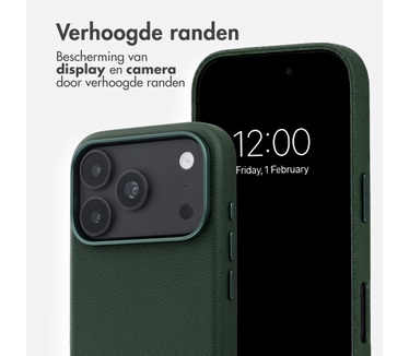 Accezz MagSafe Leather Backcover voor de Apple iPhone 18 Pro / 17 Pro - Cedar Green