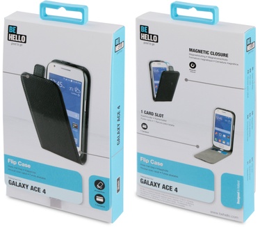BeHello Samsung Galaxy Ace 4 Flip Case Black