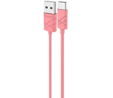 Usams U-Gee Standaard USB naar USB-C Kabel (100cm) - Roze
