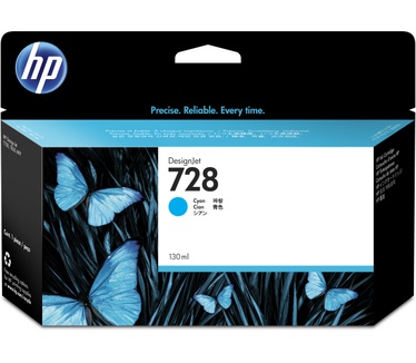 HP 728 cyaan DesignJet inktcartridge, 130 ml