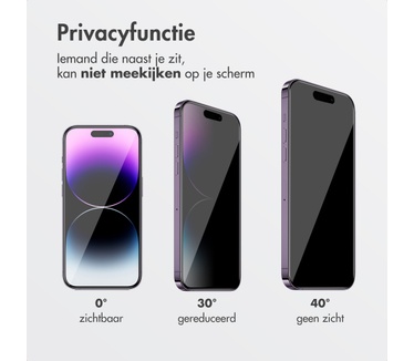 Accezz Gehard Glas Privacy Screenprotector + Applicator