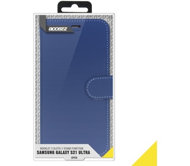 Accezz Wallet Softcase Bookcase Galaxy S21 Ultra - Donkerblauw
