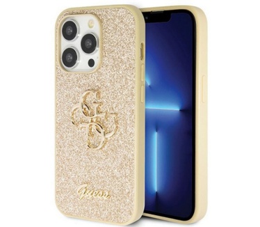 Guess 4G Glitter Back Case Apple iPhone 14 Pro Max (6.7") - Goud Goud