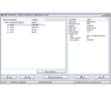 Zero Assumption Recovery 9.0 screenshot