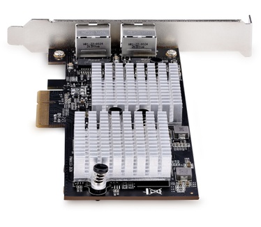 Startech.com 2-Port 10GbE PCIe Netwerk Adapter Kaart, Netwerk Kaart voor PC/Desktop/Server, Zes Snelheden, PCIe Gigabit Ethernet Kaart met Jumbo Frame Ondersteuning, NIC/LAN Interface Kaart, 10GBASE-T en NBASE-T