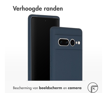 Accezz Liquid Silicone Backcover Google Pixel 7 Pro - Donkerblauw
