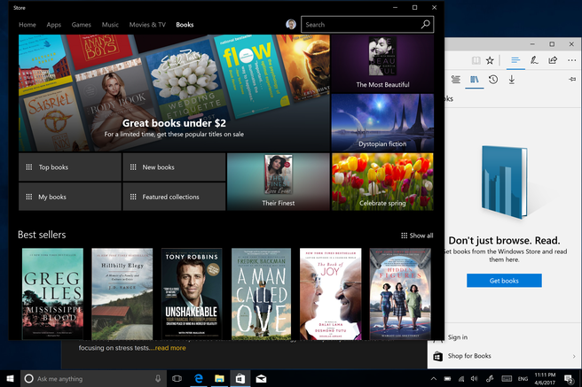 Windows 10 Creators Update e-books