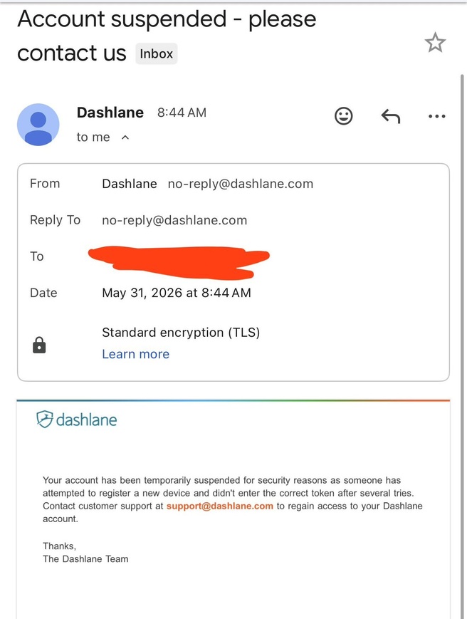 Dashlane mail