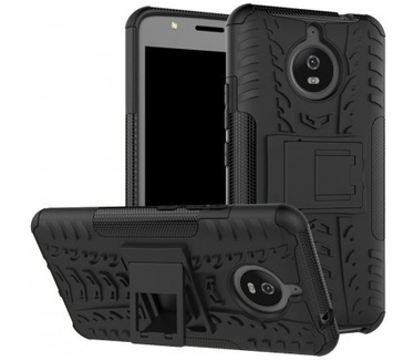 qMust Motorola Moto E4 Plus Rugged Hybrid Hoesje Zwart