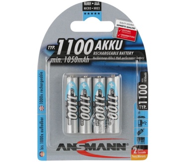 Ansmann Adobe - 4er Blister 1100mAh Professional - Micro Akku