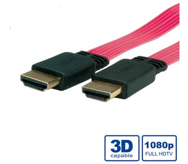 Roline HDMI High Speed kabel met Ethernet M-M, Ultra dun 3,0m