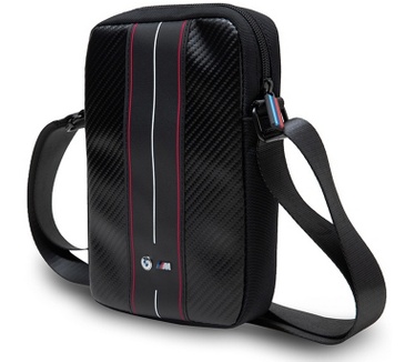 BMW Carbon Red Stripes Tablet Tas (Scherm tot 10 Inch) - Zwart