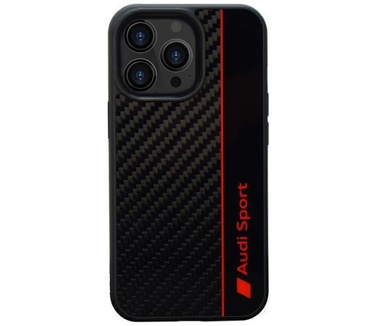 Audi Sport Carbon Back Case Apple iPhone 13/13 Pro (6.1") - Zwart Zwart