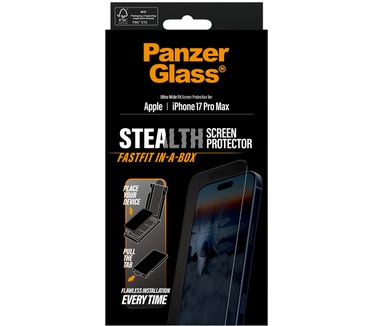 PanzerGlass PanzerGlass® Stealth Screen Protector iPhone 17 Pro Max | Ultra-Wide Fit w. FASTFIT IN-A-BOX