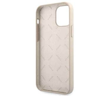 Guess Silicone Vintage Back Cover - Apple iPhone 12 Mini - Grijs Grijs