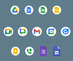 Oude appicoontjes van Google