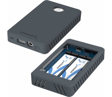 Sabrent EC-T3DN Thunderbolt 3 To Dual NVMe M.2 SSD Tool-Free Enclosure Grijs