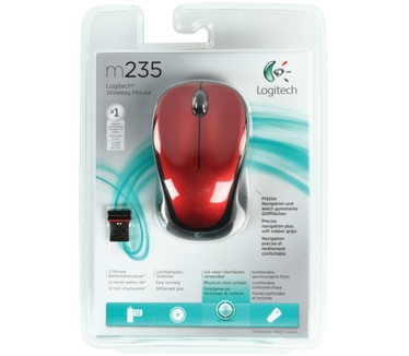 Logitech Wireless Mouse M235 (Rood)