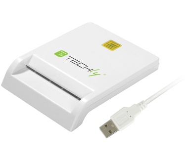 Techly Compact Smart Card Reader/Writer USB2.0 White I-CARD CAM-USB2TY