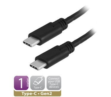 Ewent EW9648 USB 3.1 Gen2 Type-C to Type-C connection cable 1m