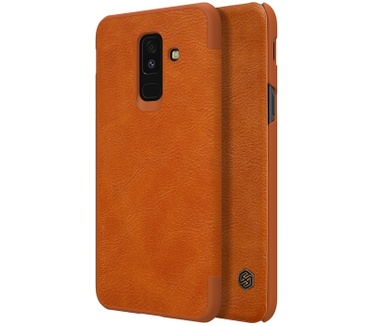 Nillkin Qin PU Leather Book Case - Samsung Galaxy A6 Plus - Bruin  Bruin
