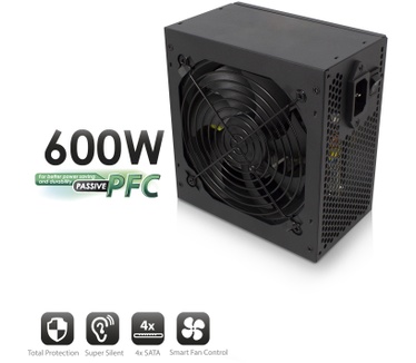 Ewent EW3908 ATX Replacement PC Power Supply 600 W