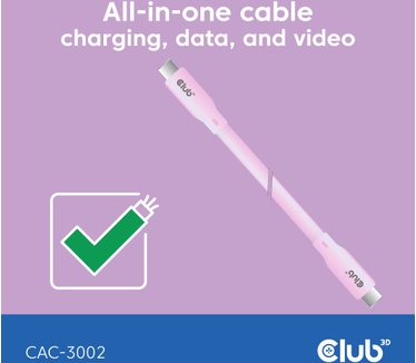 Club 3D USB C cable pink