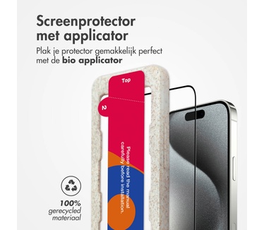 Accezz Triple Strong Full Cover Glass Screenprotector met bio applicator