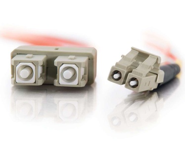 CablesToGo 1m LC/SC LSZH Duplex 50/125 Multimode Fibre Patch Cable