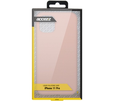 Accezz Liquid Silicone Backcover iPhone 11 Pro - Roze (iPhone 11 Pro) Roze