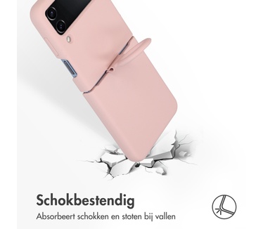Accezz Liquid Silicone Backcover Samsung Galaxy Z Flip 4 - Roze